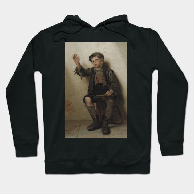 Shine, Sir? by John George Brown Hoodie by Classic Art Stall